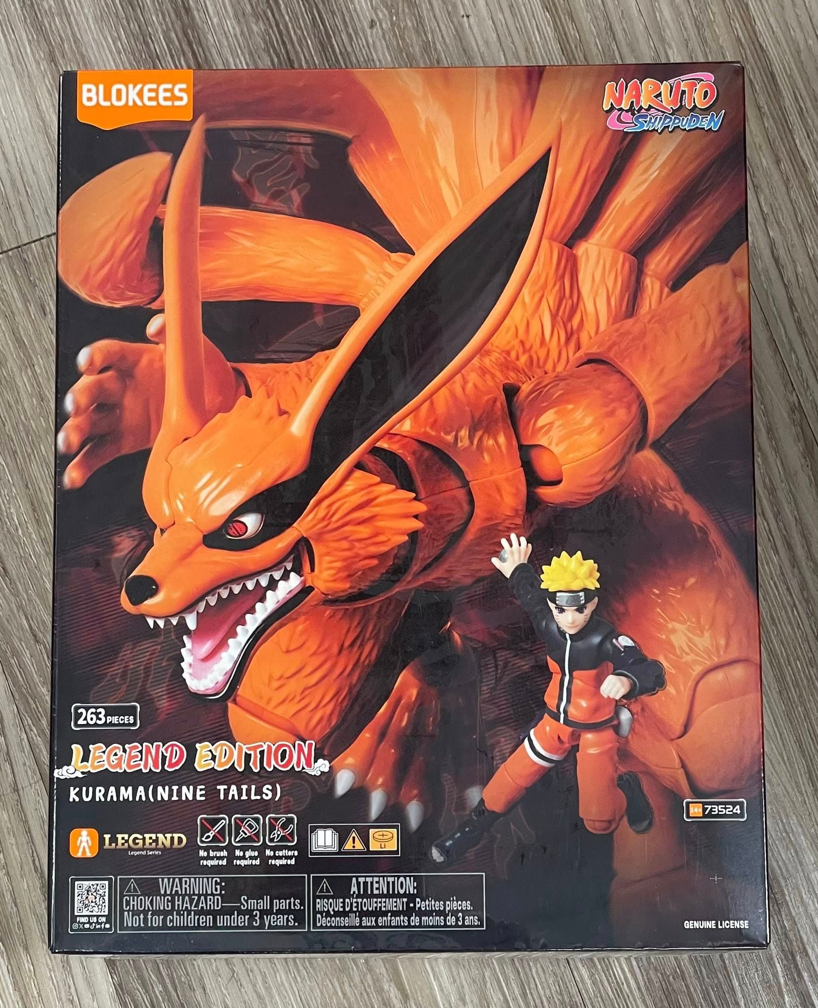 Blokees Naruto Shippuden building set box featuring Kurama the Nine-Tails and a Naruto figure.